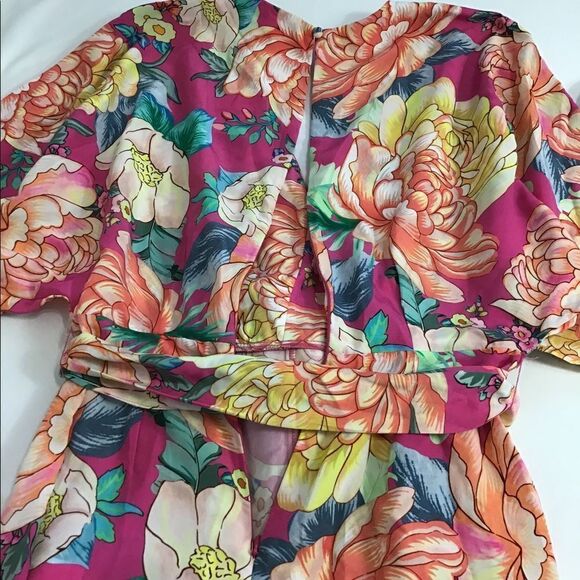 Anthropologie Farm Rio Eulalie Wide-Leg Jumpsuit Floral Pastel Size Small New - Picture 13 of 16